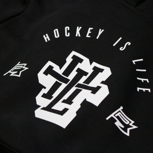 PUCK HOCKEY IS LIFE HOODIE schwarz